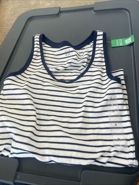 Gap Striped Navy & White Tank Top  - Classic Sleeveless Tee